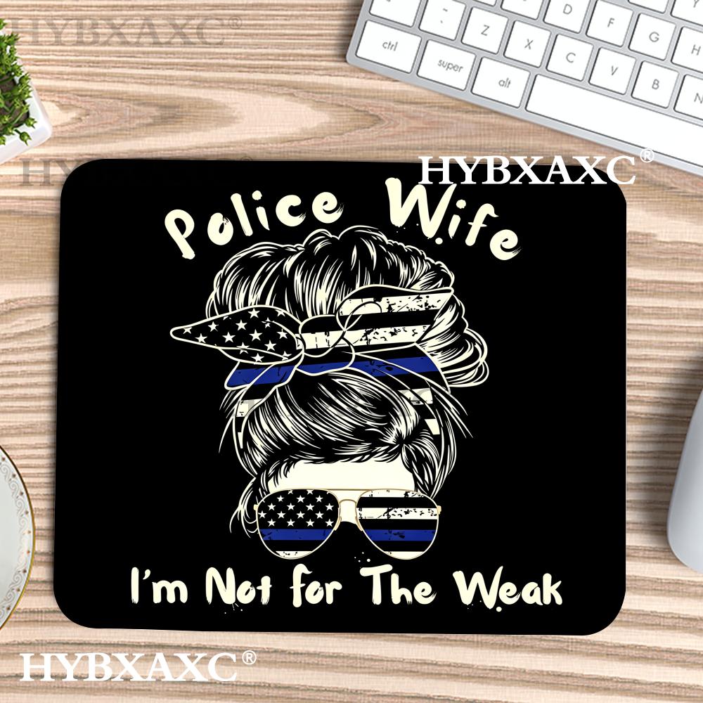 Desk Setup Blue - HYBXAXC Police Wife Mouse Pad Thin