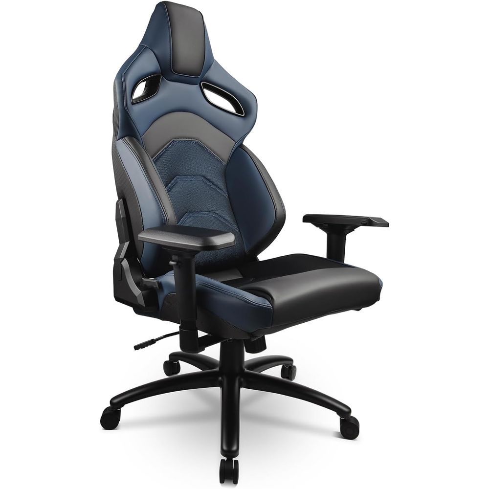 Desk Setup Blue - PVC Reclinable Sport Racing Seats, Blue