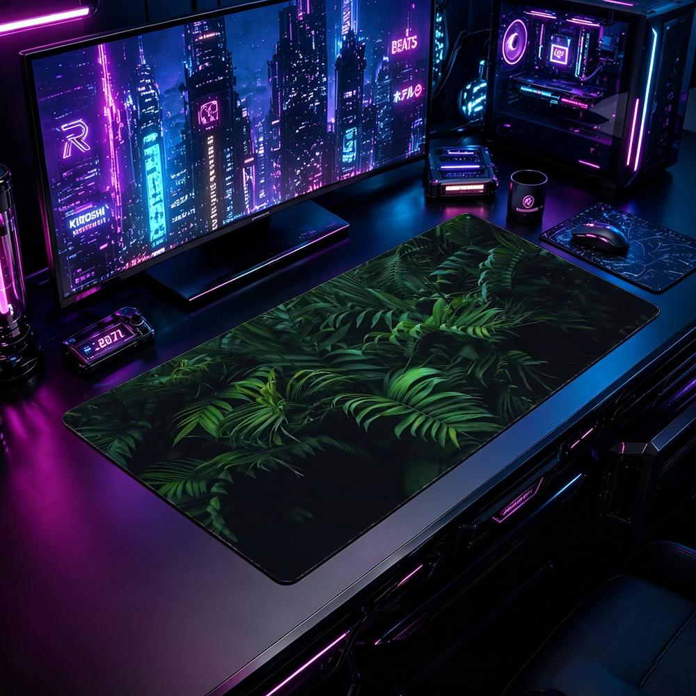 Desk Setup Natural - Nature Nordic green plantses Mouse Pad