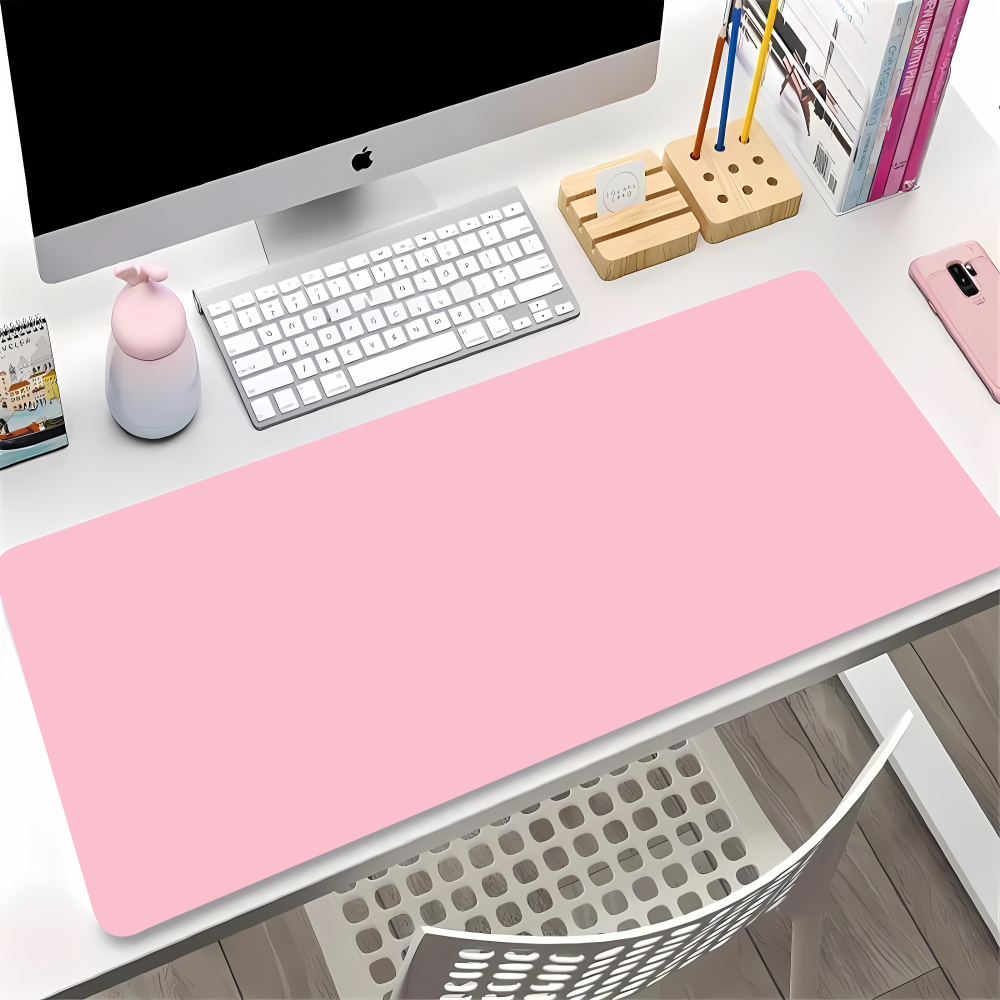Desk Setup Pink - Solid Color Gaming Mouse Pad Gamer