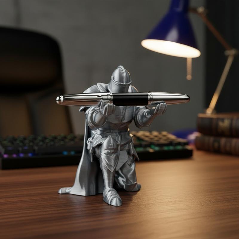 Desk Setup Home Office - Knight Pen Holder Creative Desk Organizer