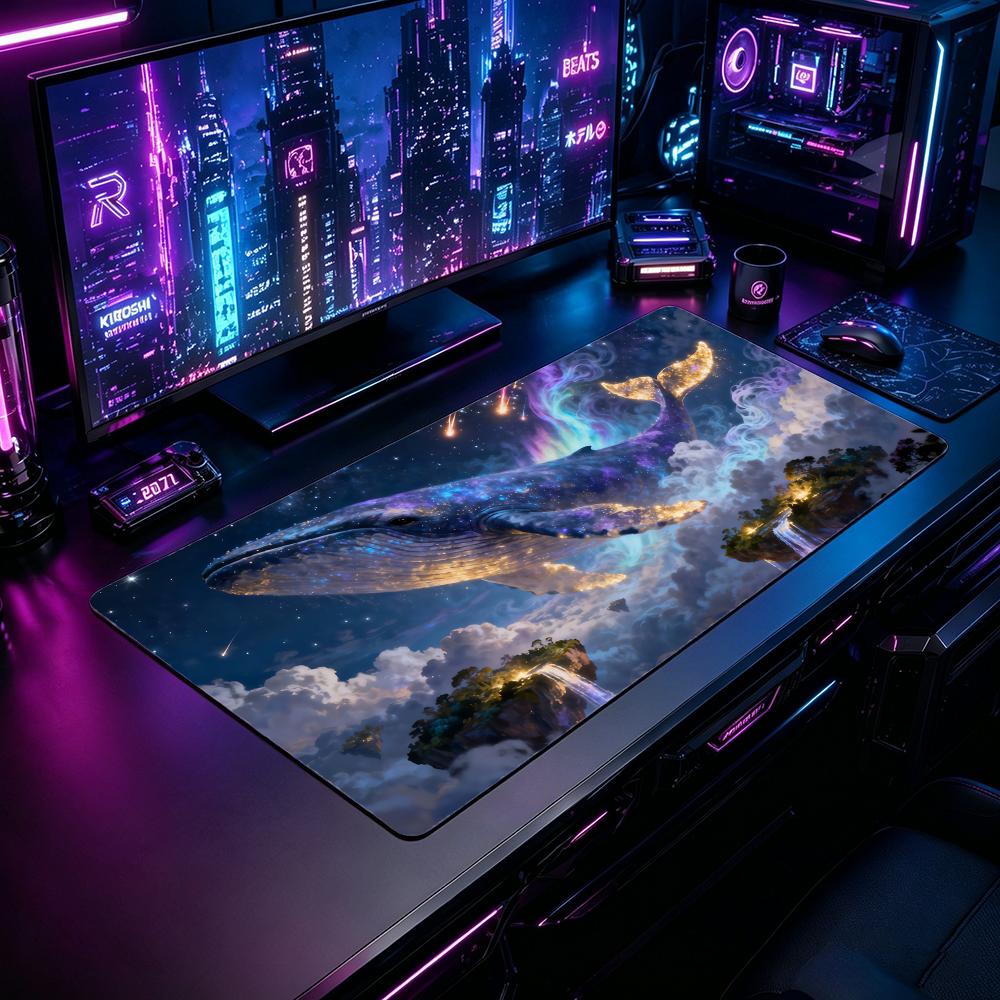 Desk Setup Natural - Nature Whale Gaming Mouse Pad Mouse