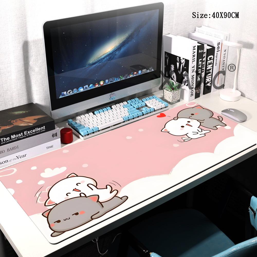 Desk Setup Pink - XXL Kawaii Gaming Mouse Pad 900x400x3MM
