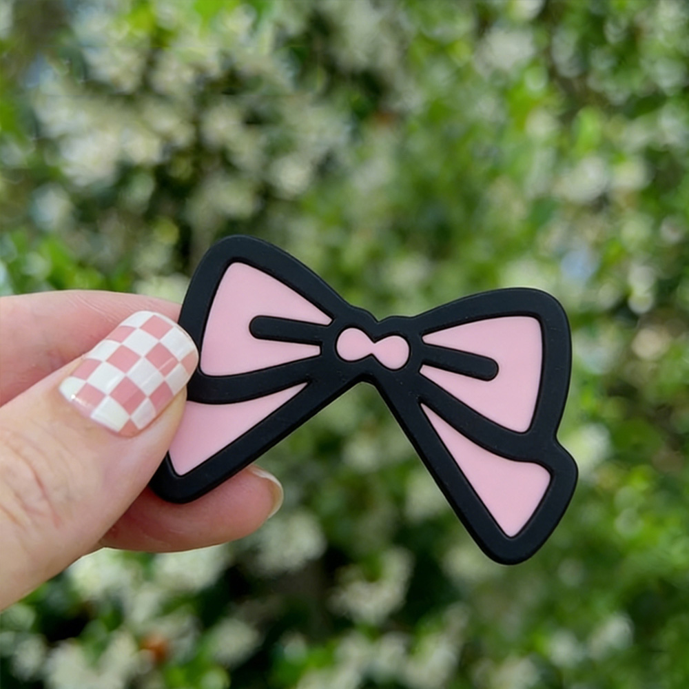 Desk Setup Monitor And Laptop - Cute Pink Bow Monitor Decor Kawaii
