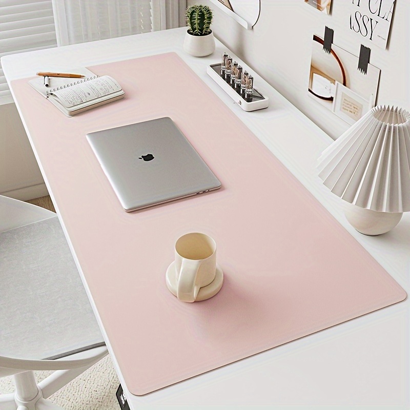 Desk Setup Pink - 1 piece large size waterproof faux