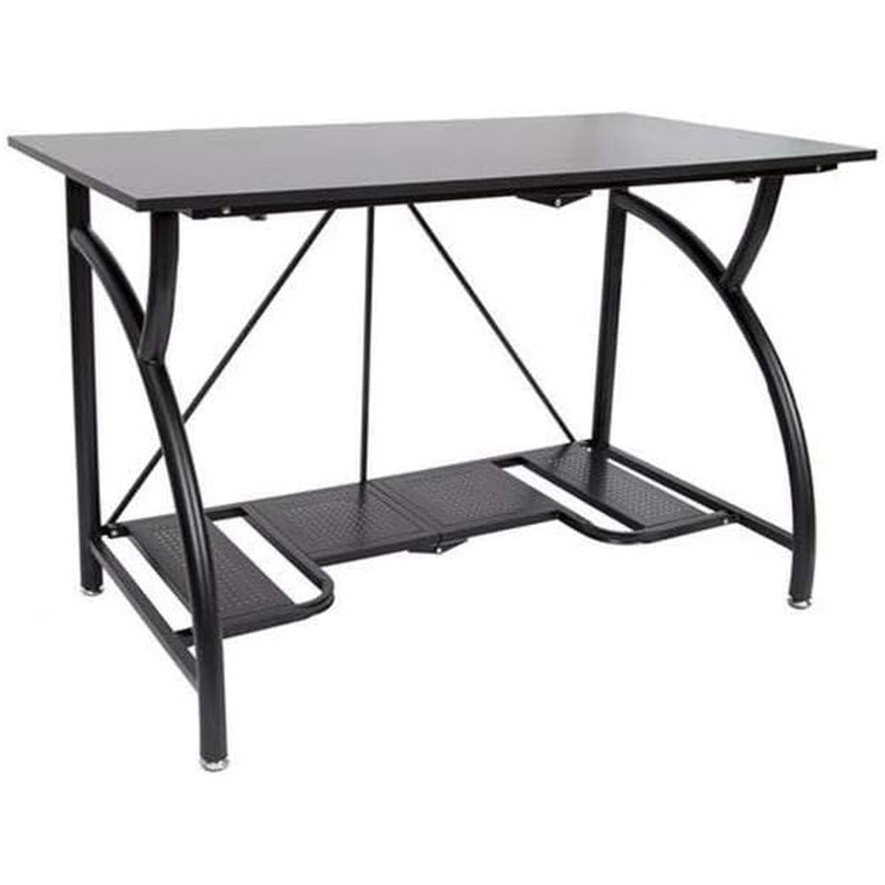 Desk Setup Monitor And Laptop - Space-Saving Folding Desk for Home Office,
