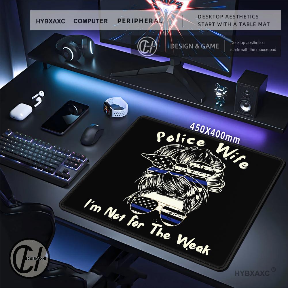 HYBXAXC Police Wife Mouse Pad  - Desk Setup Blue avaliação e preço