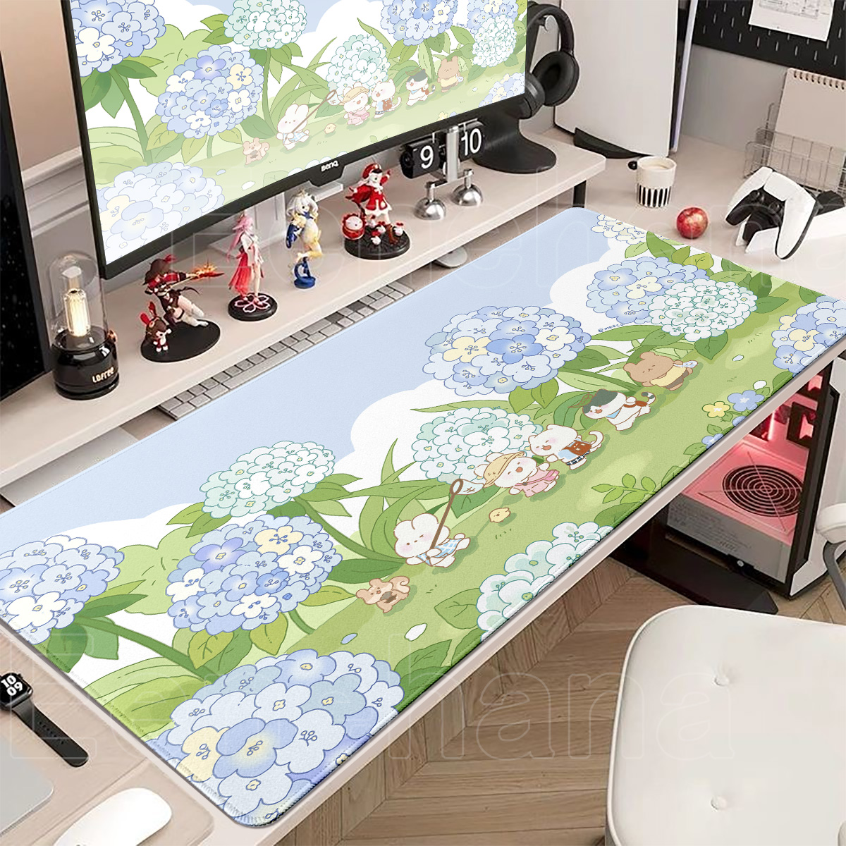 Spring Cute Rabbit Mouse Pad L - Desk Setup Pink avaliação e preço