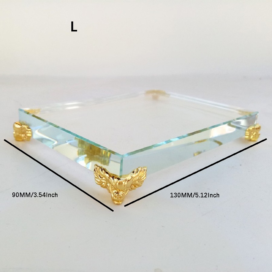 1pc Rectangular Glass Cube Bas - Desk Setup Home avaliação e preço