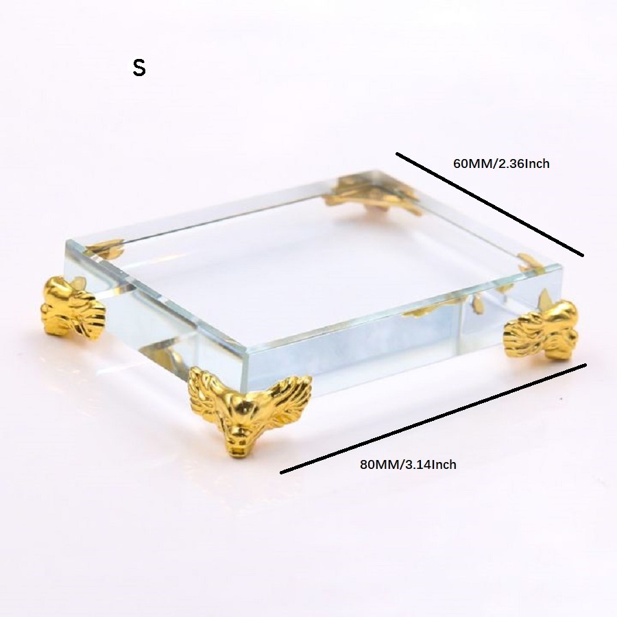 1pc Rectangular Glass Cube Bas - Desk Setup Home avaliação e preço