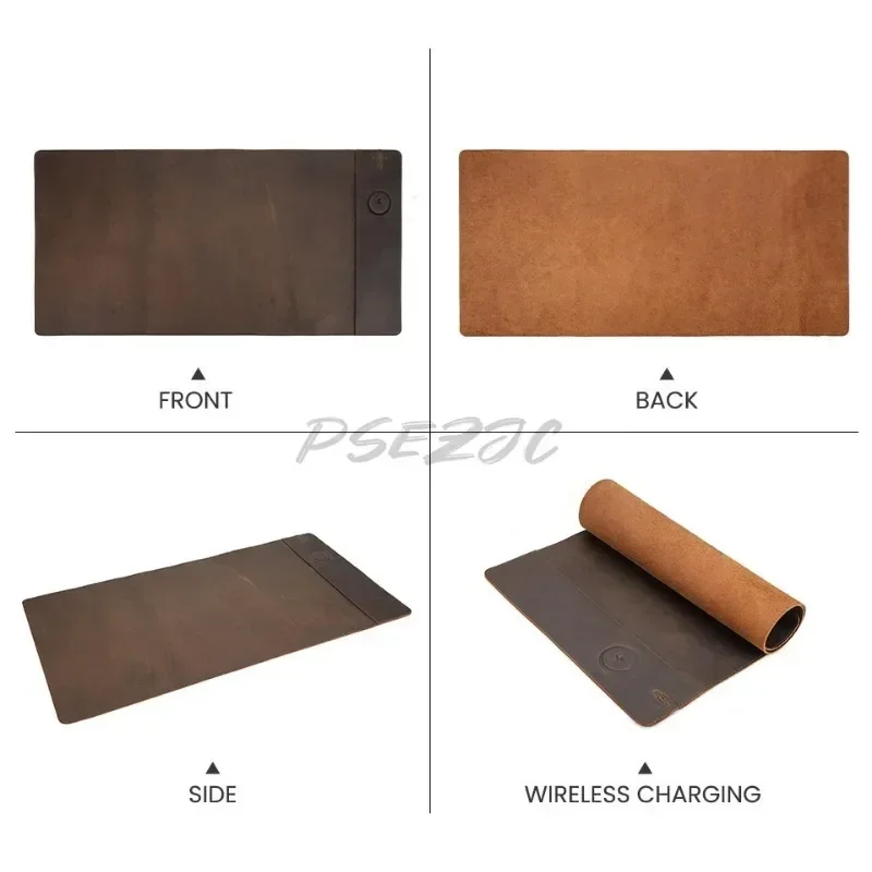 Vintage Cowhide Mouse Pad with - Desk Setup Carpet avaliação e preço