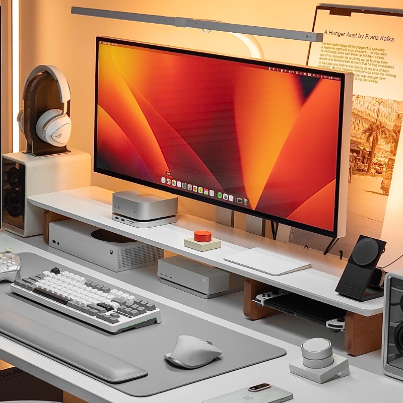 Modern Monitor Riser Stand Erg - Desk Setup Monitor And Laptop avaliação e preço