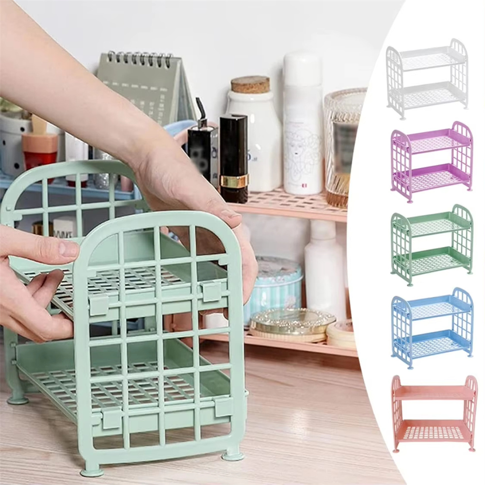 Desktop Storage Rack Organizer - Desk Setup Pink avaliação e preço