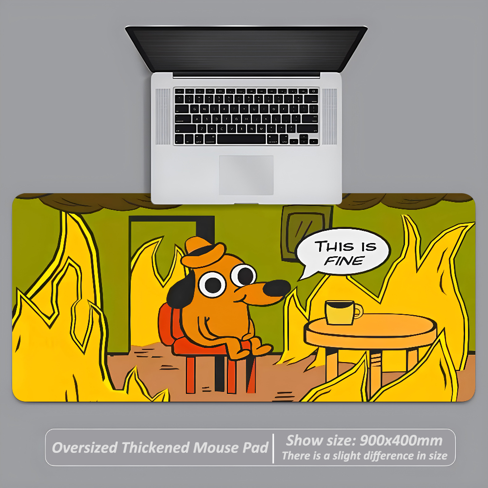 This Is Fine Dog Dachshund Mou - Desk Setup Carpet avaliação e preço