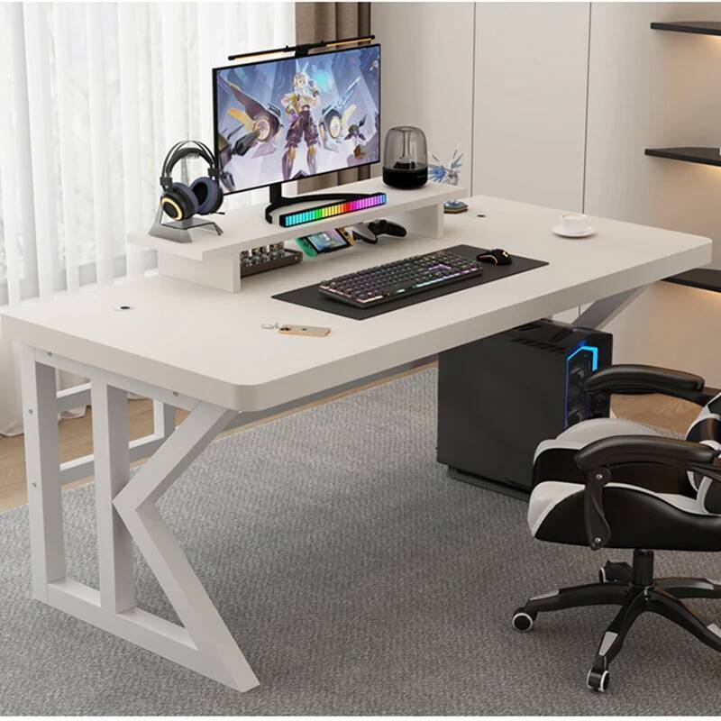 Shaped L Gaming Desk Table Pli - Desk Setup Monitor And Laptop avaliação e preço