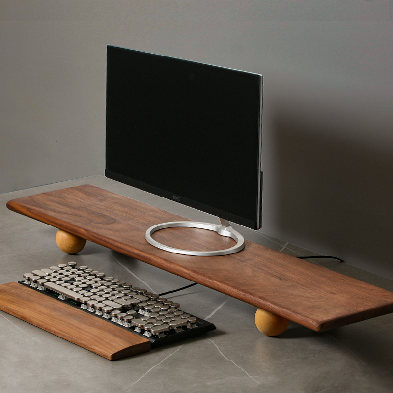 Natural Wood Desktop Riser Dua - Desk Setup Natural avaliação e preço