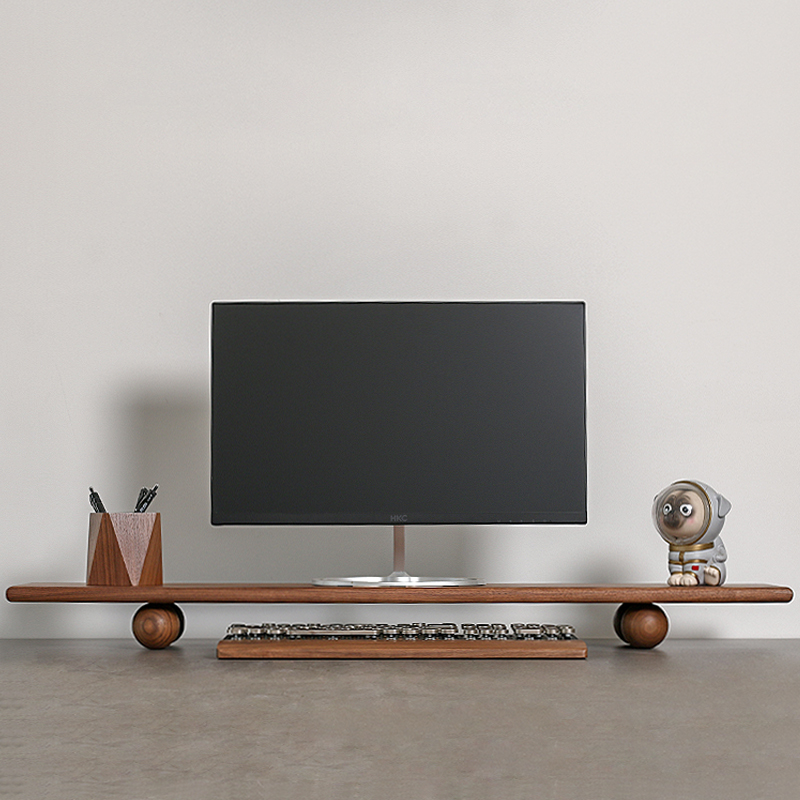Solid Wood Monitor Riser Lapto - Desk Setup Monitor And Laptop avaliação e preço