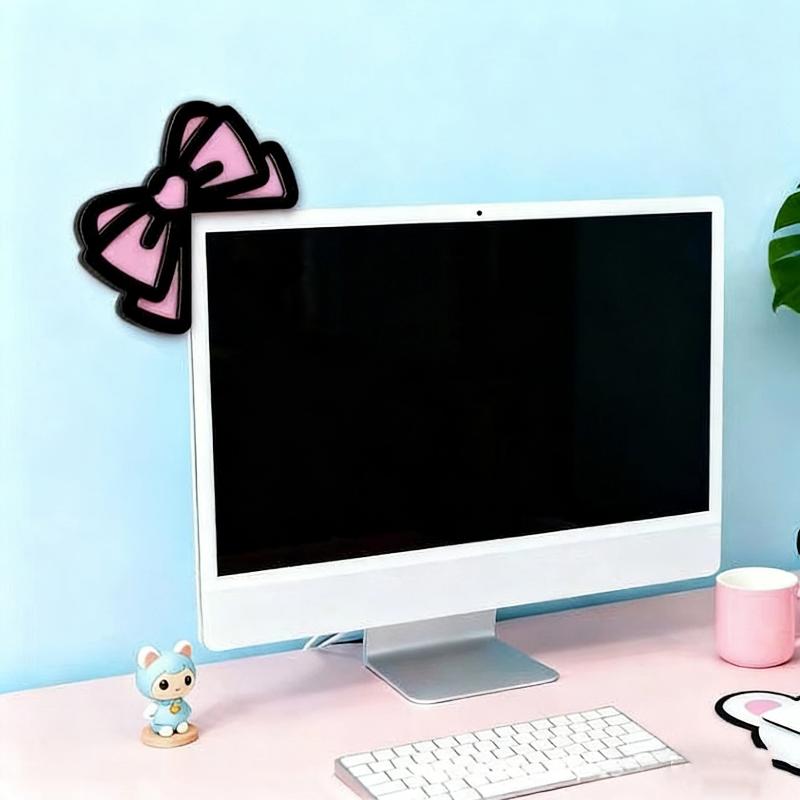 New 1/2Pcs Wooden Bowknot PC A - Desk Setup Home avaliação e preço