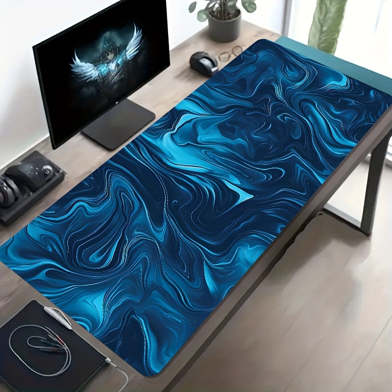 Deep Blue Fluid Gradient Extra - Desk Setup Blue avaliação e preço