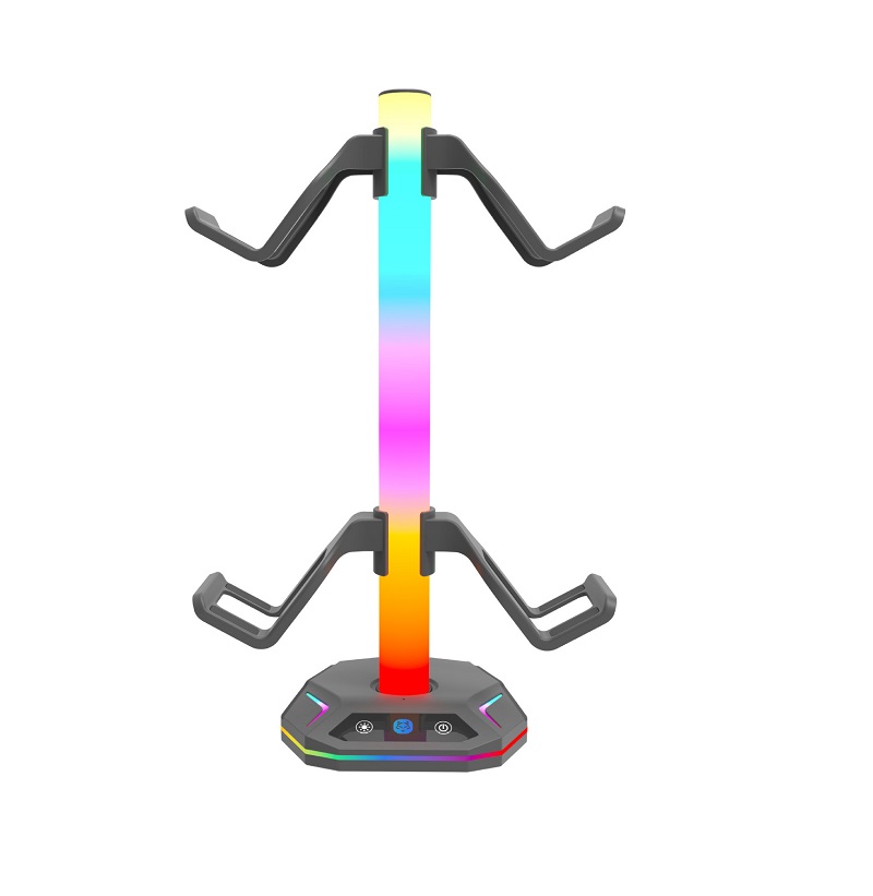 RGB Gaming Headset Stand with  - Desk Setup Natural avaliação e preço