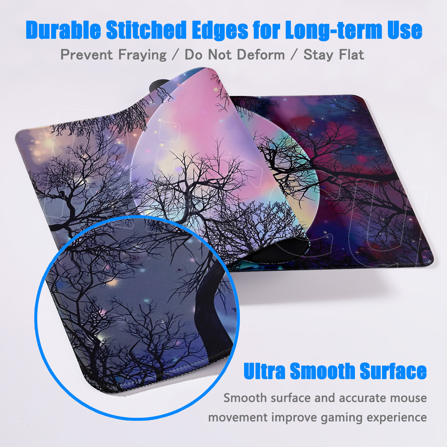 Large Art Moon Landscape Mouse - Desk Setup Natural avaliação e preço