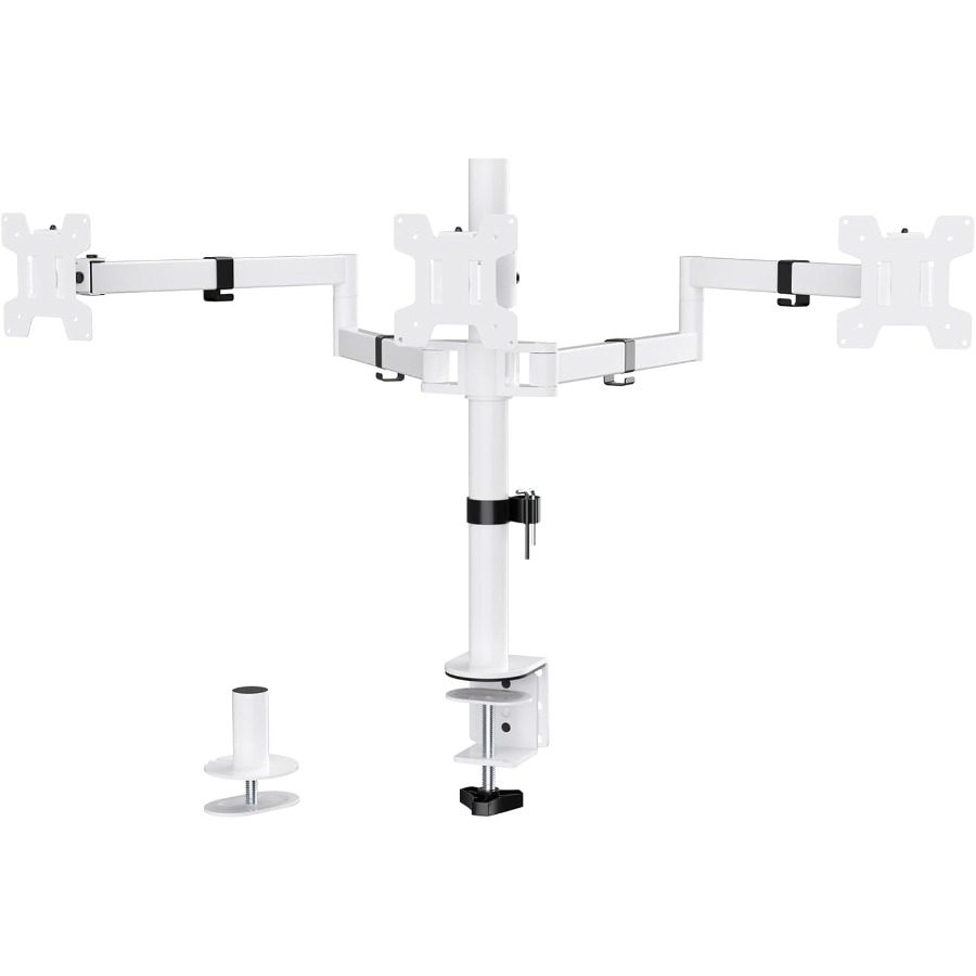Triple Monitor Mount for Desk  - Desk Setup Triple Monitor avaliação e preço