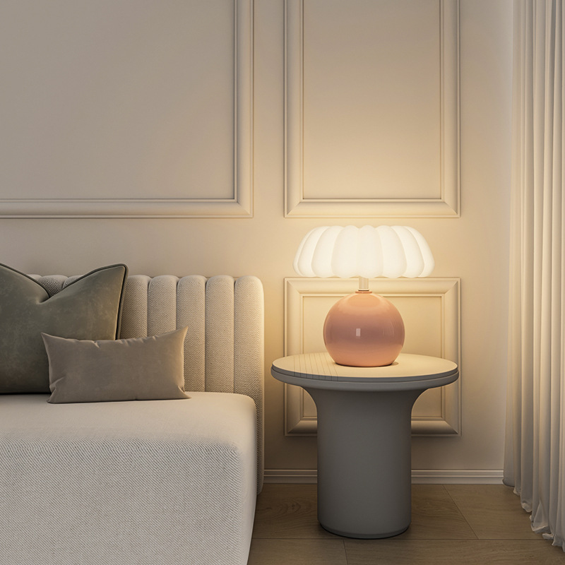 Cream Style Bedside Table Lamp - Desk Setup White avaliação e preço