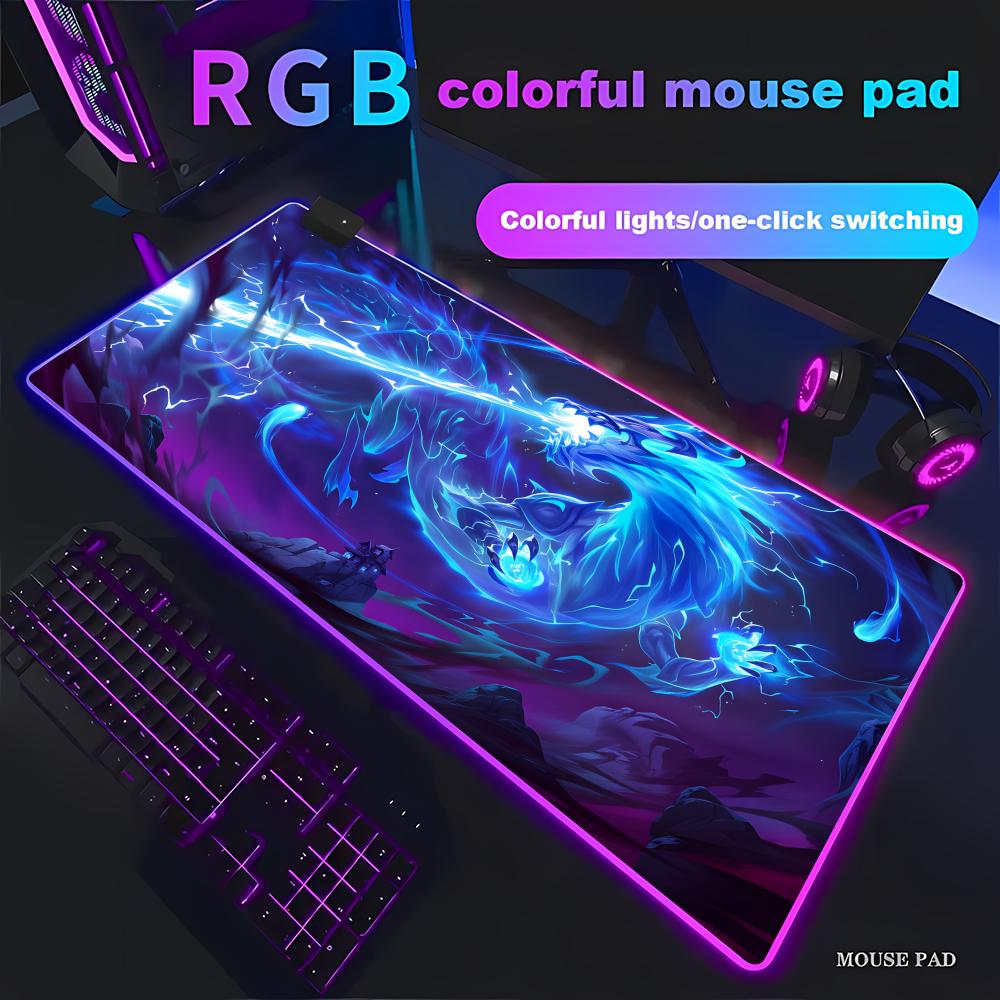 RGB LED Blue Dragon Mouse Pad  - Desk Setup Blue avaliação e preço