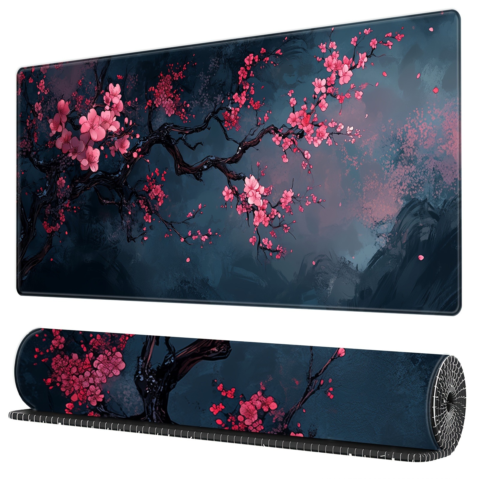 Night Cherry Blossom gaming mo - Desk Setup Carpet avaliação e preço