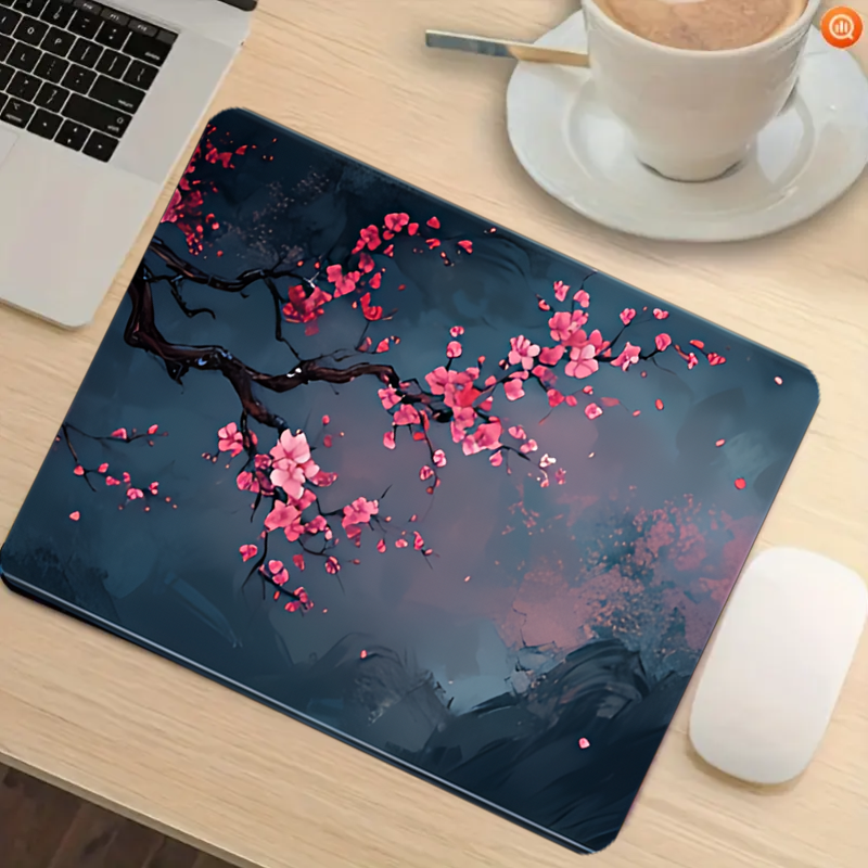 Night Cherry Blossom gaming mo - Desk Setup Carpet avaliação e preço