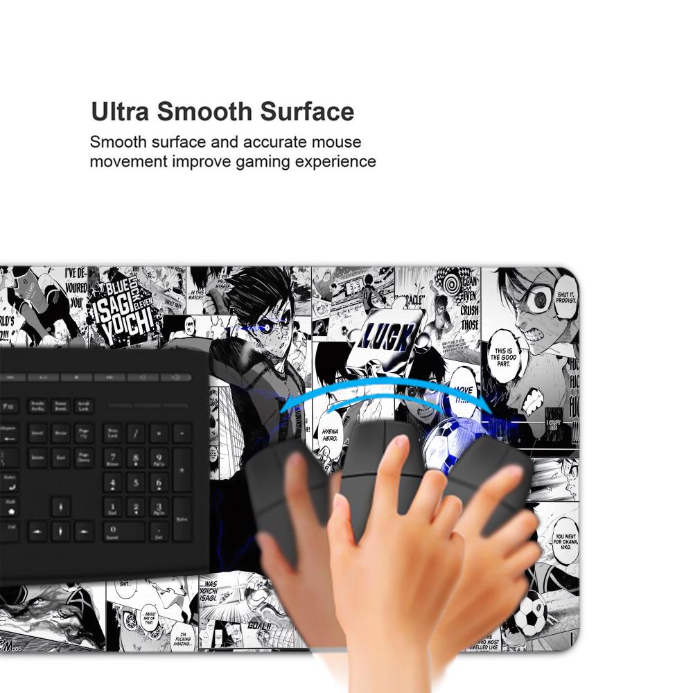 Black And White Anime Mouse Pa - Desk Setup White avaliação e preço
