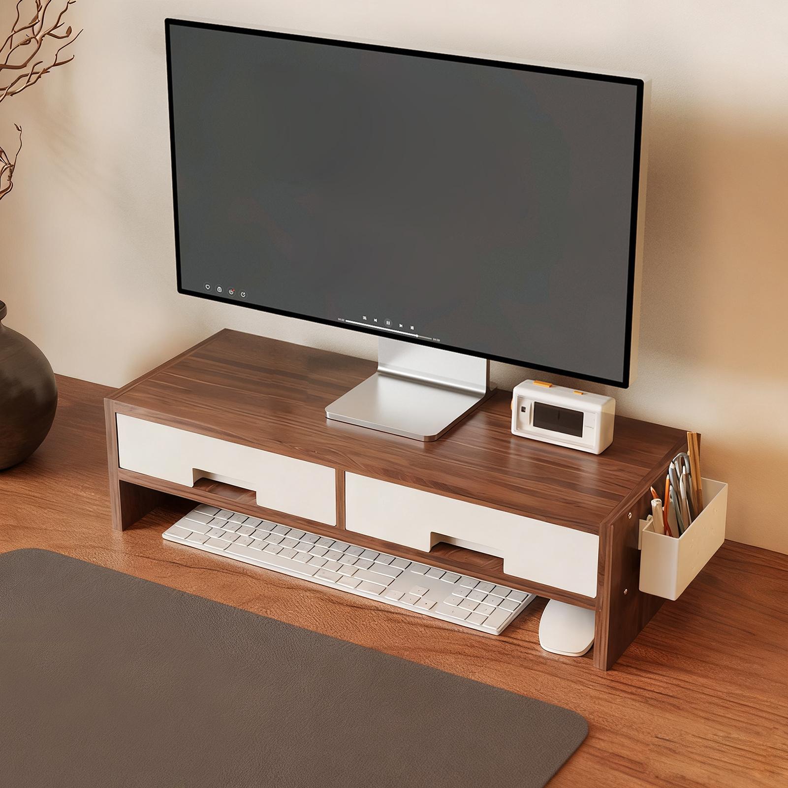 Desk Monitor Stand Riser Doubl - Desk Setup Home Office avaliação e preço