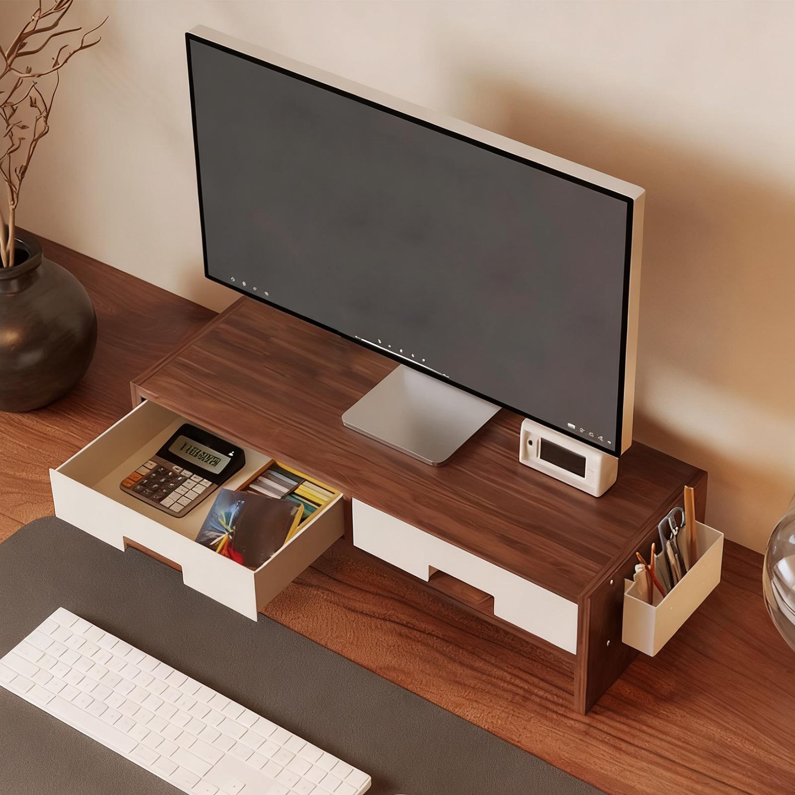 Desk Monitor Stand Riser Doubl - Desk Setup Home Office avaliação e preço