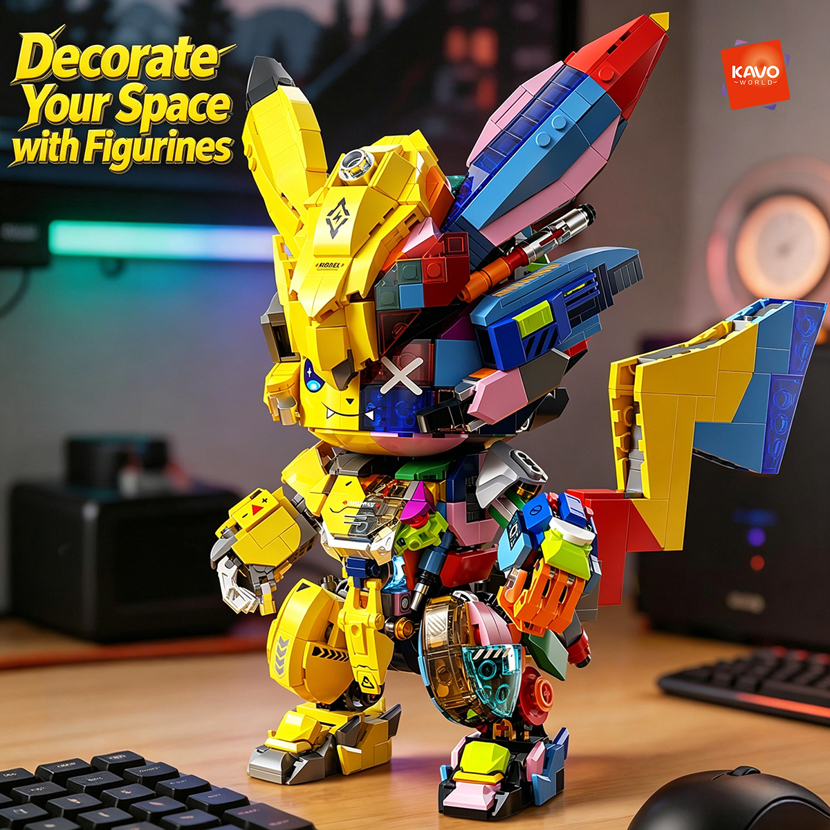 KAVOWORLD 1505 PCS DIY Mecha A - Desk Setup Build avaliação e preço