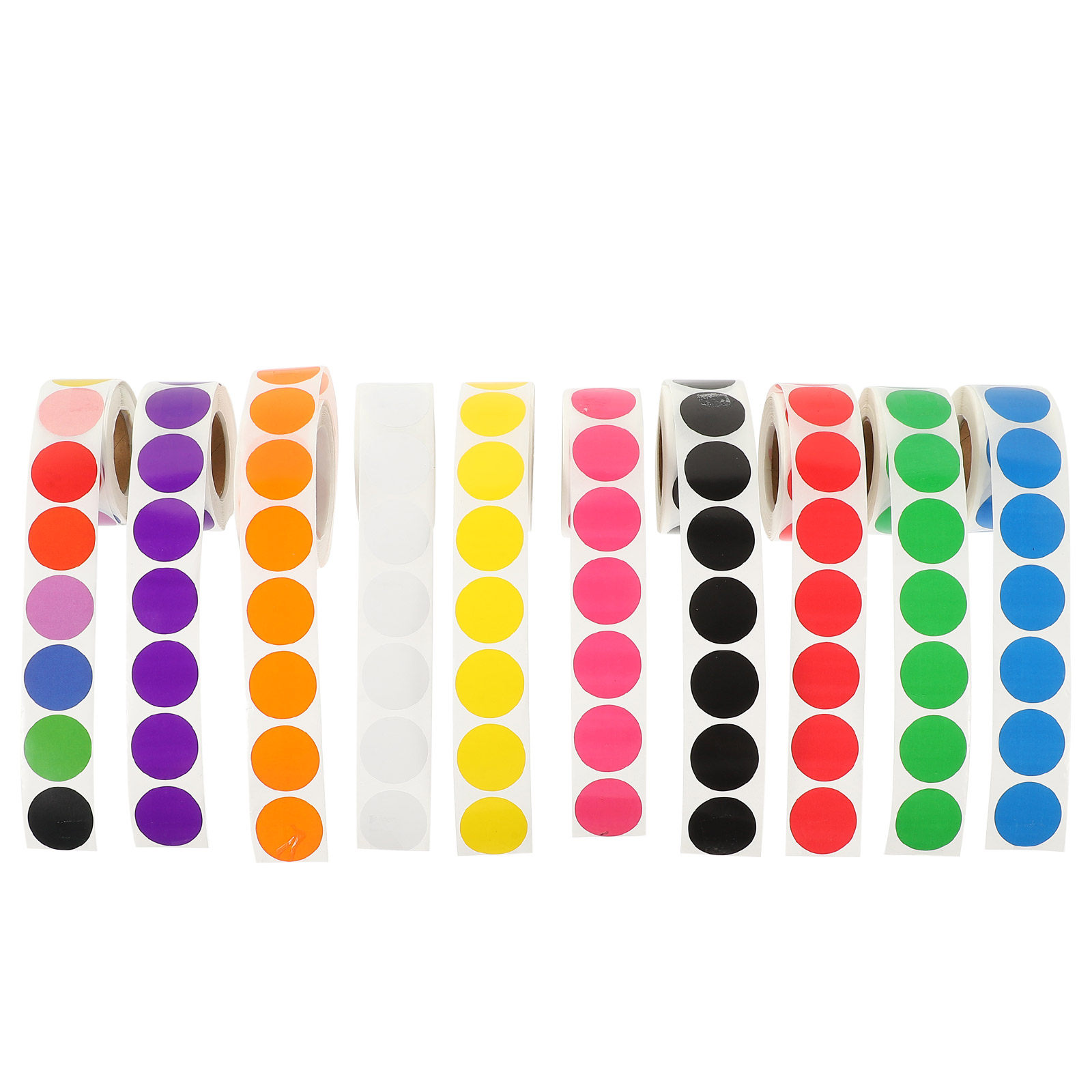 10 Rolls Color Coded Dot Stick - Desk Setup Home avaliação e preço