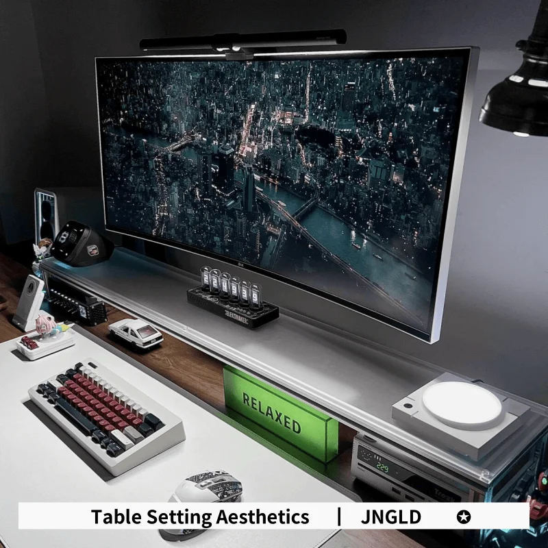 Aluminum Monitor Stand Acrylic - Desk Setup Monitor And Laptop avaliação e preço