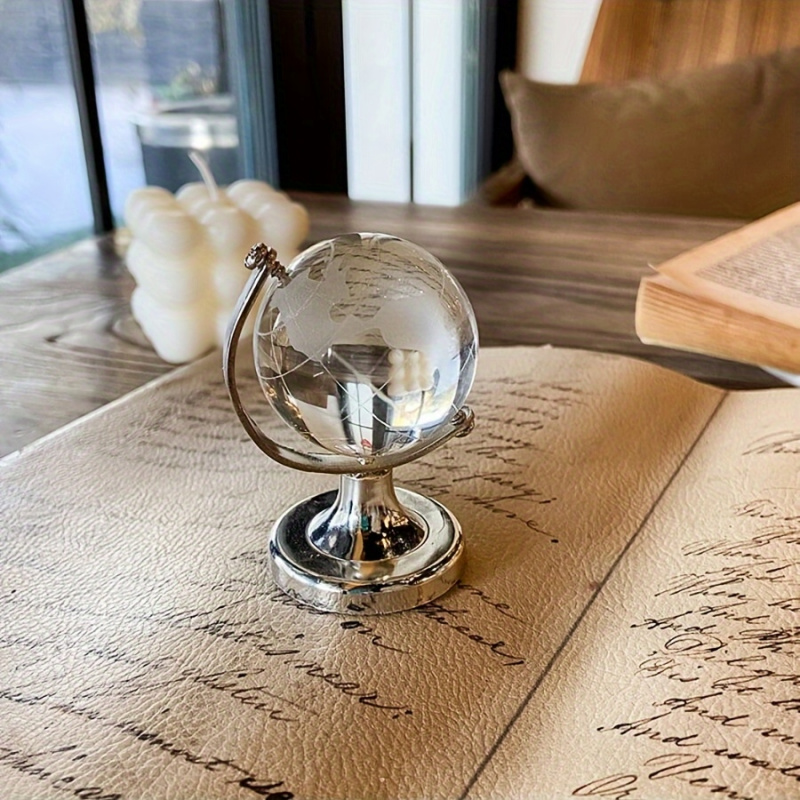 1pc Mini Crystal Globe Decor C - Desk Setup Home Office avaliação e preço