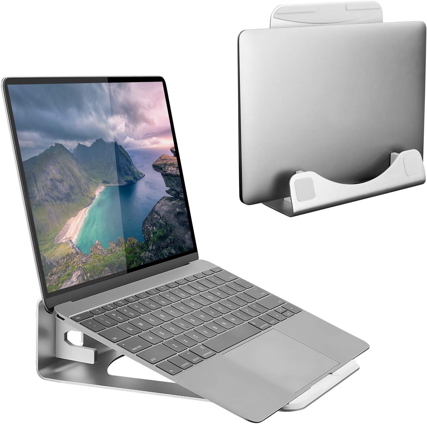Vertical Laptop Stand for Desk - Desk Setup Monitor And Laptop avaliação e preço