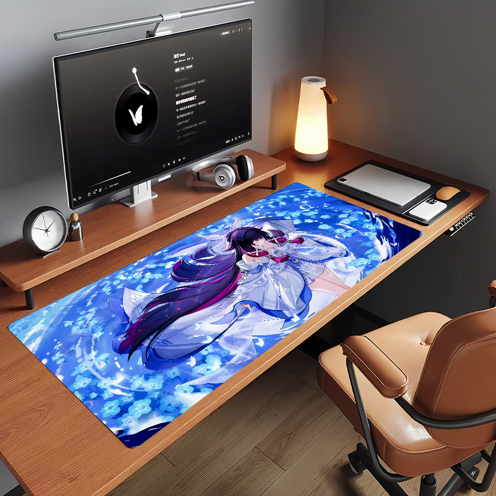 Gaming Mouse Pad, Large Desk M - Desk Setup Blue avaliação e preço