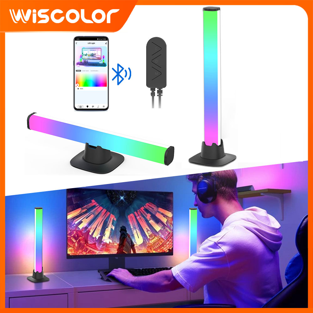RGB LED Lights Bar Bluetooth S - Desk Setup With Tv avaliação e preço