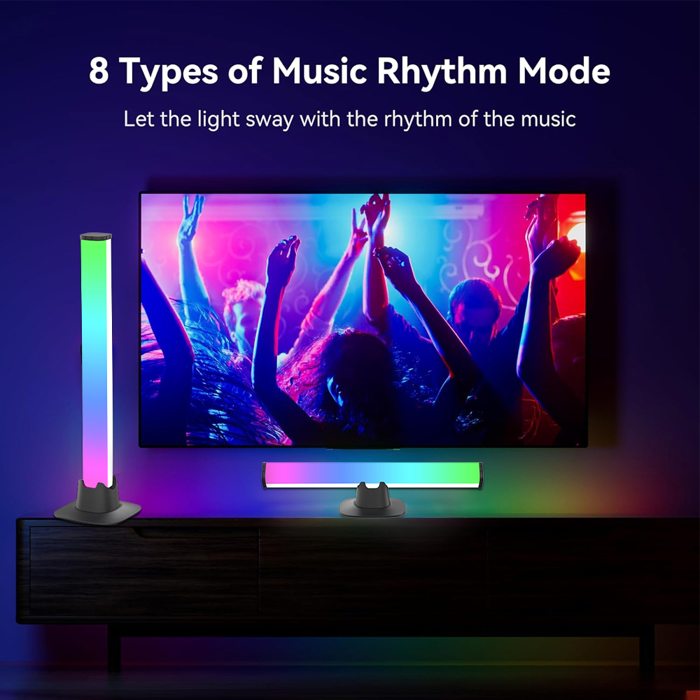 RGB LED Lights Bar Bluetooth S - Desk Setup With Tv avaliação e preço