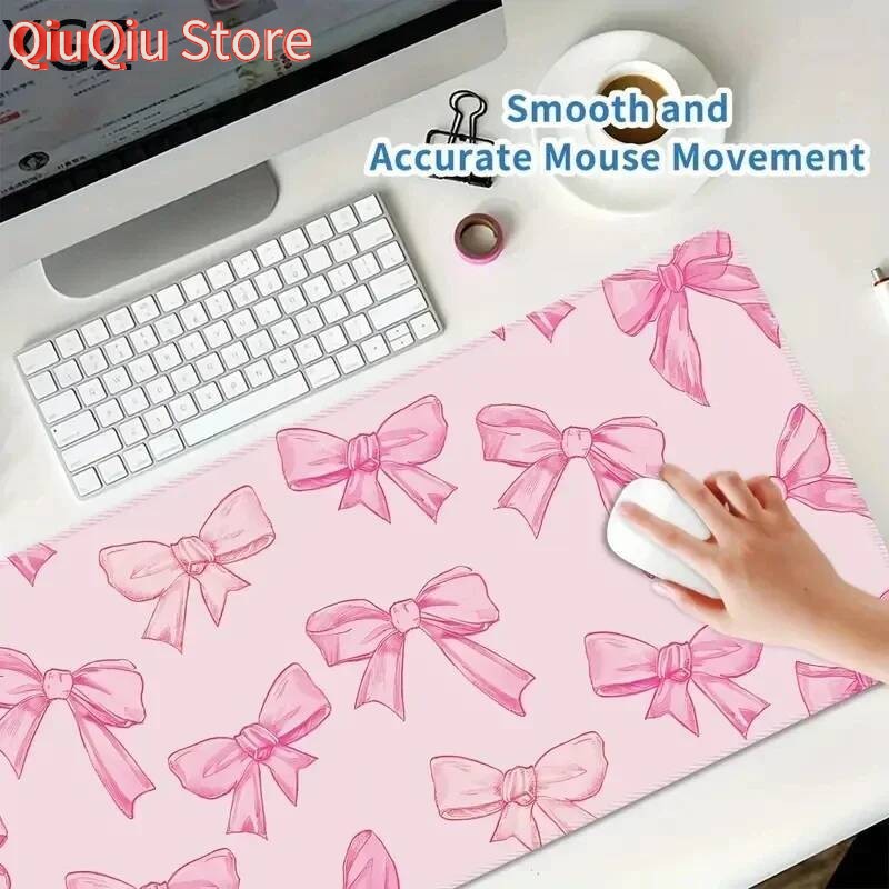 New Cute Pink Bow Mouse Pad La - Desk Setup Pink avaliação e preço