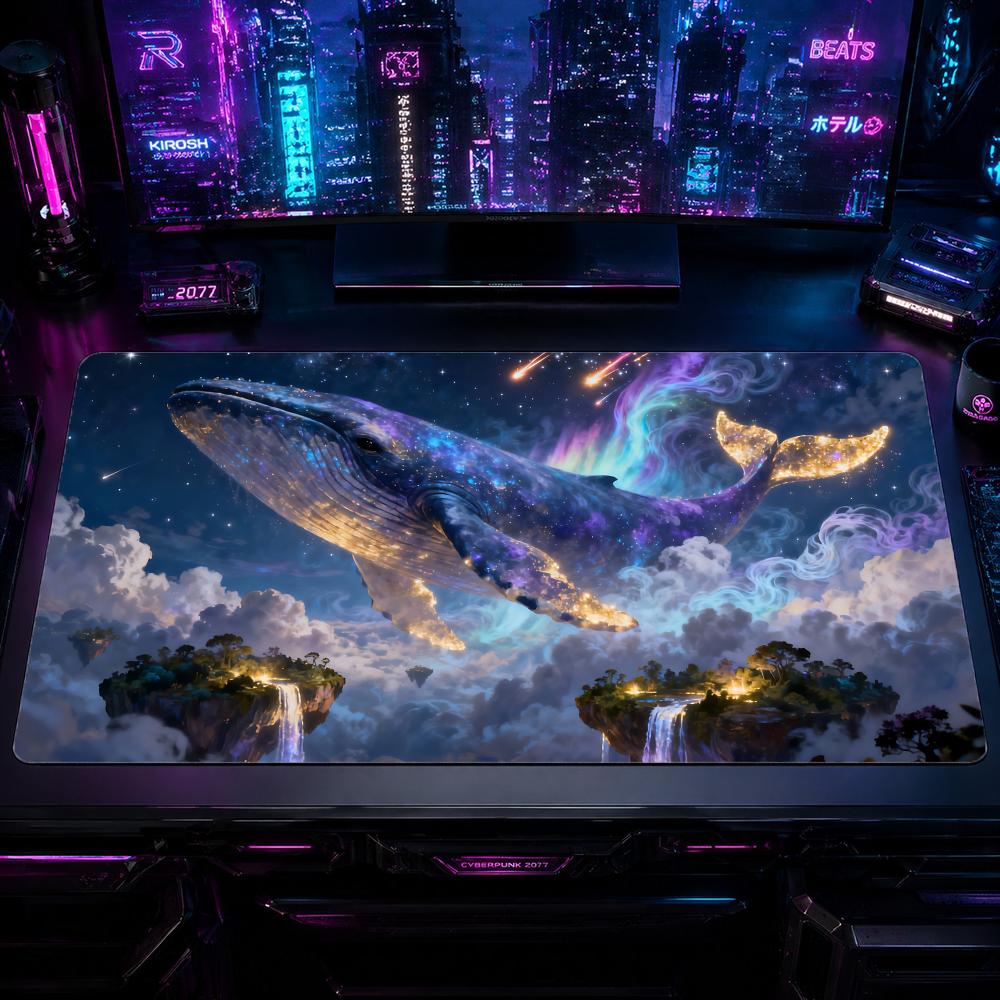 Nature Whale Gaming Mouse Pad  - Desk Setup Natural avaliação e preço