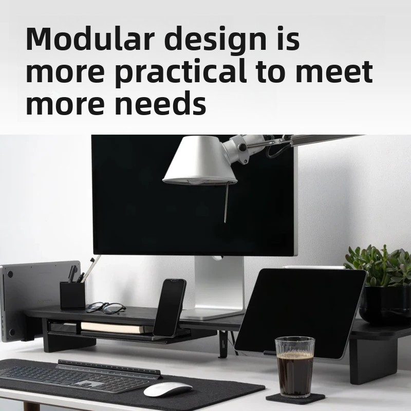 Solid Wood Monitor Riser Stand - Desk Setup Riser avaliação e preço