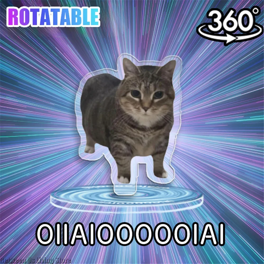 Oiiaioo Meme Cat Pattern Acryl - Desk Setup Home avaliação e preço