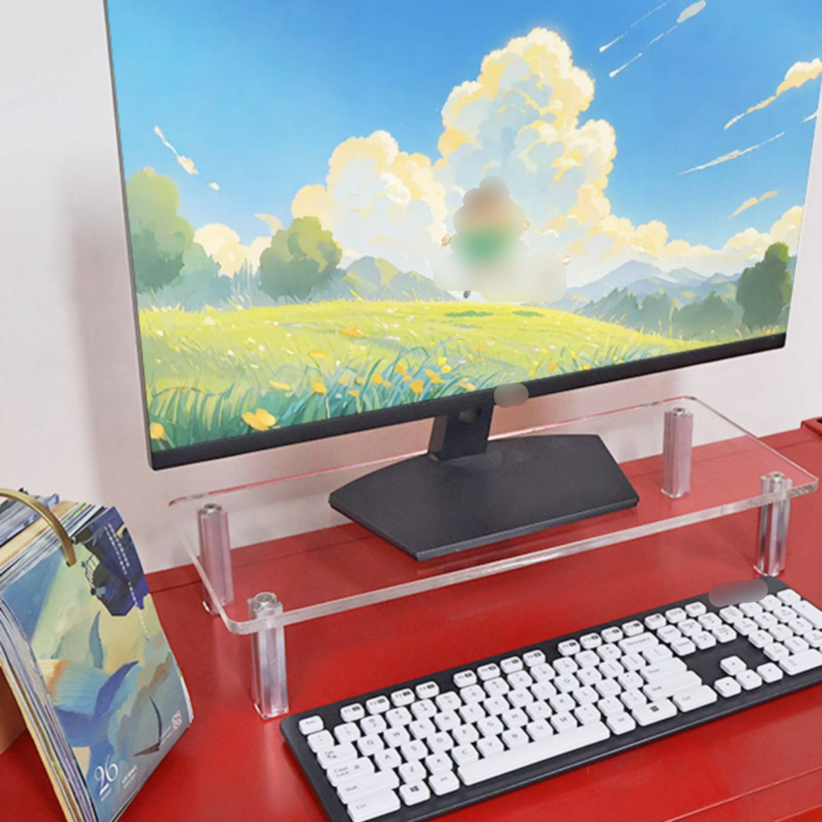 Acrylic Monitor Stand Easy to  - Desk Setup Riser avaliação e preço