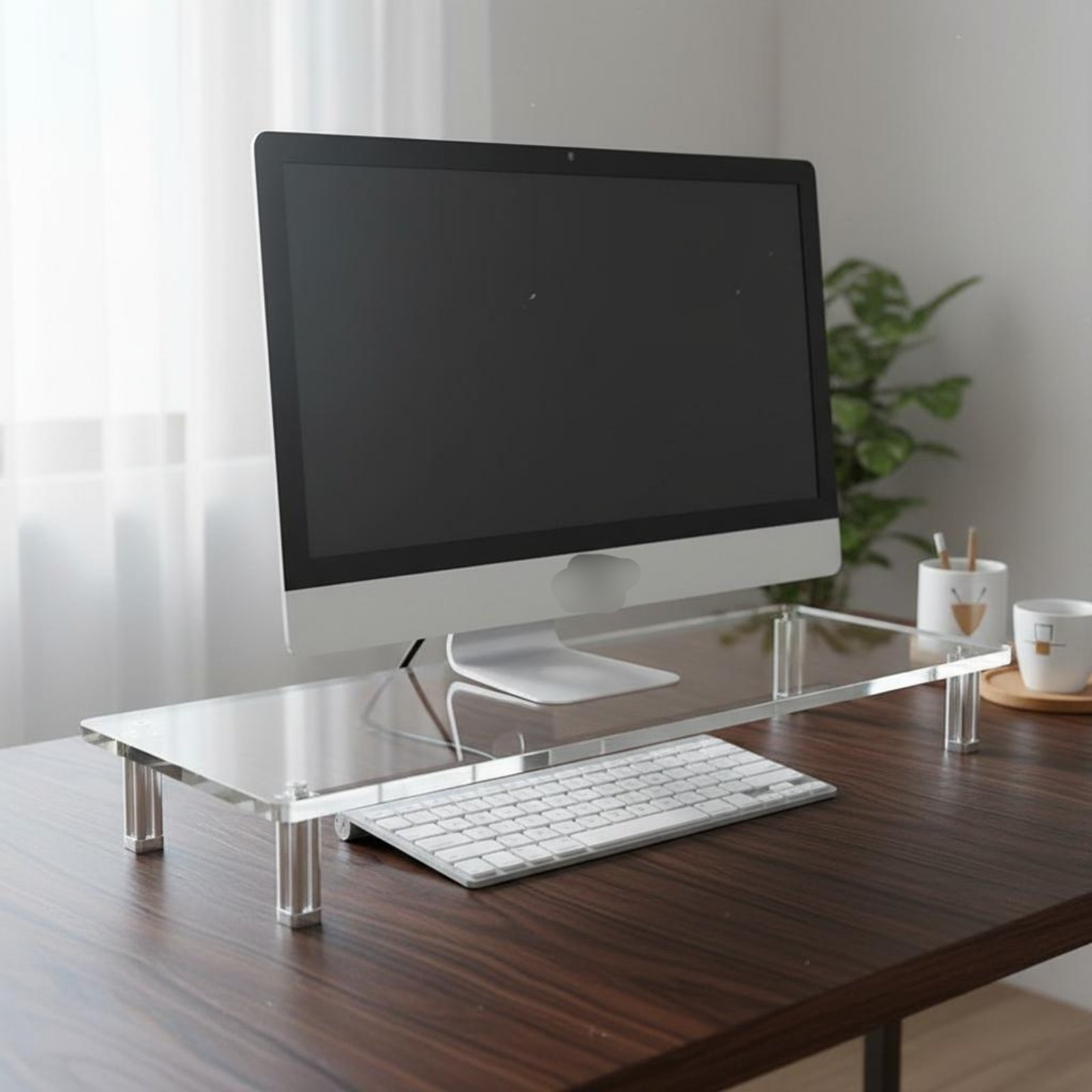 Acrylic Monitor Stand Easy to  - Desk Setup Riser avaliação e preço