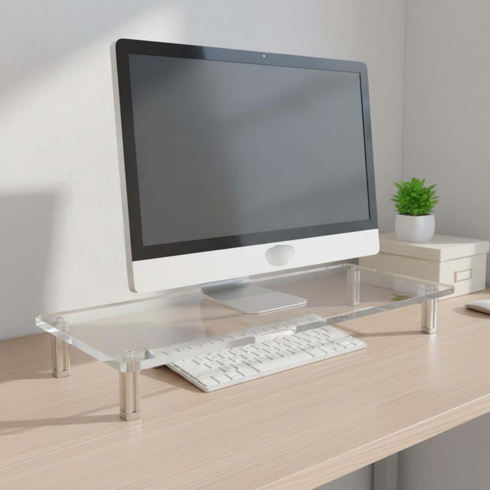 Acrylic Monitor Stand Easy to  - Desk Setup Riser avaliação e preço