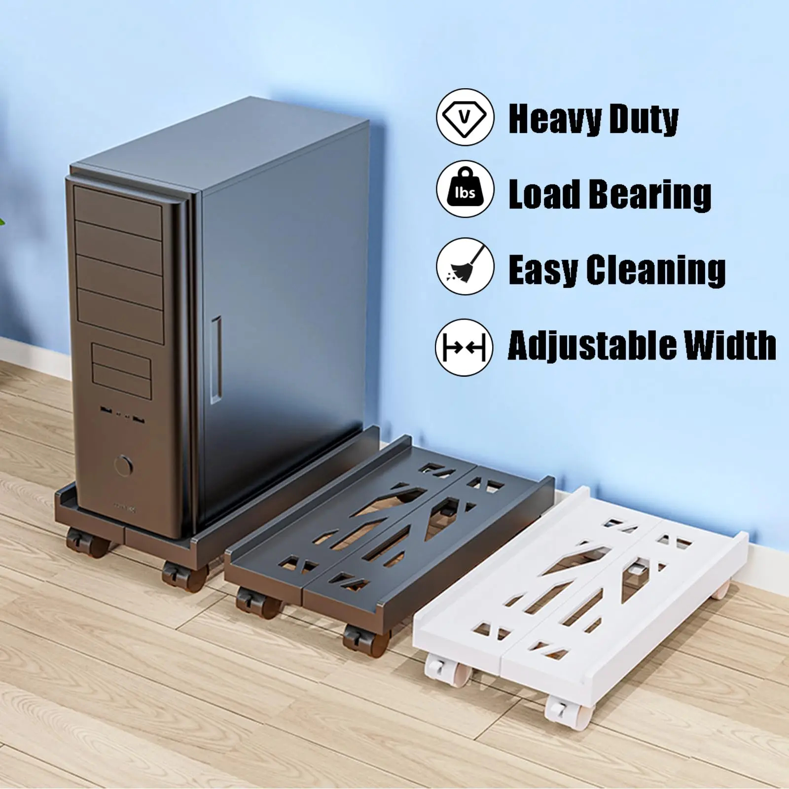 Adjustable Mobile CPU Stand Wi - Desk Setup Home Office avaliação e preço