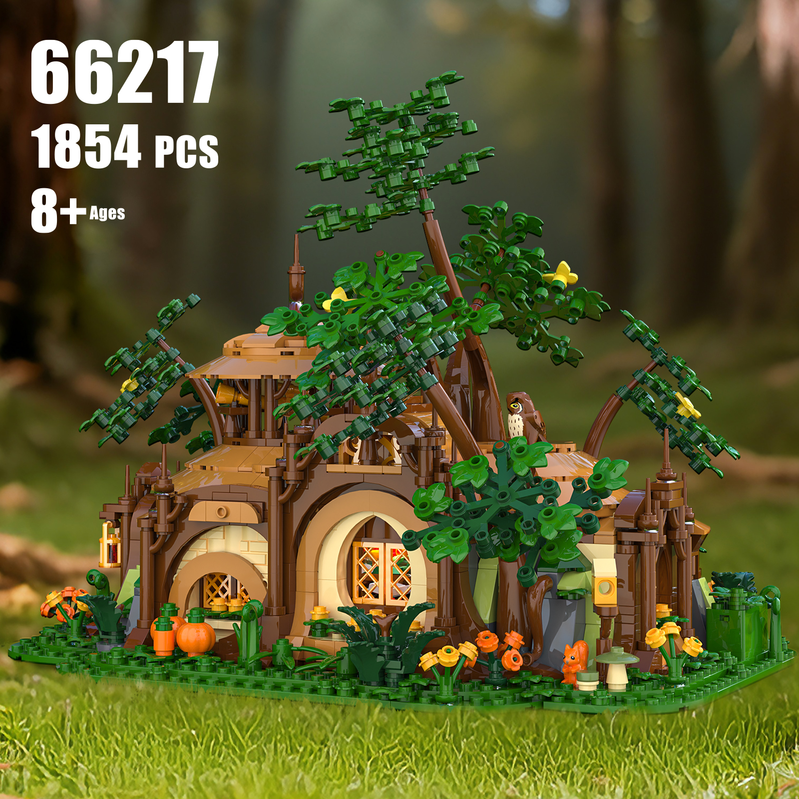 1854pcs Light-up Forest Castle - Desk Setup Build avaliação e preço